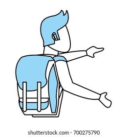 backpacker vector illustration
