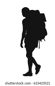 Backpacker Vector Silhouette