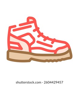backpacking boots footwear tourism color icon vector. backpacking boots footwear tourism sign. isolated symbol illustration