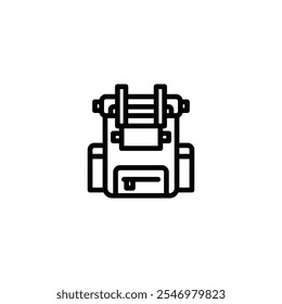 Backpacking icon or logo design isolated sign symbol vector illustration - high quality line style vector icon suitable for designers, web developers, displays and websites