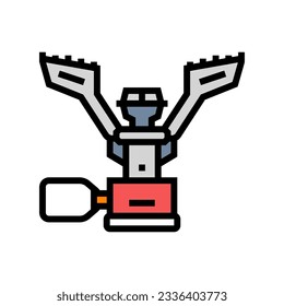 backpacking stove mountaineering adventure color icon vector. backpacking stove mountaineering adventure sign. isolated symbol illustration