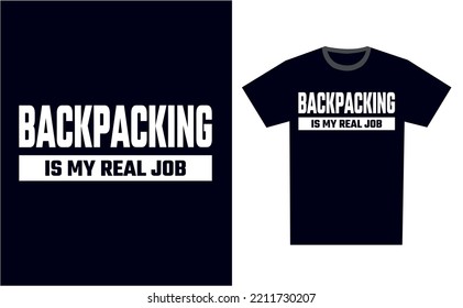 Backpacking T Shirt Design Template Vector