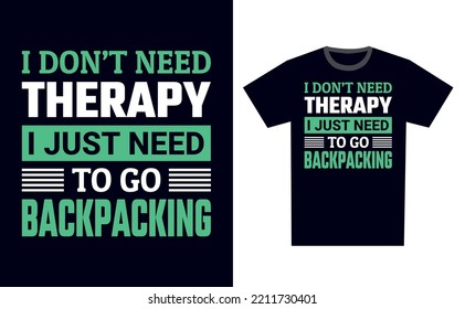 Backpacking T Shirt Design Template Vector