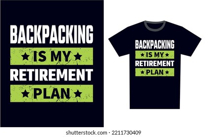 Backpacking T Shirt Design Template Vector