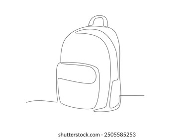 Mochilas en concepto de dibujo de una línea