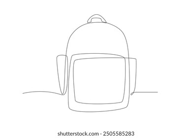 Backpacks in concept one-line drawing