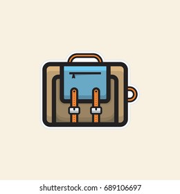 Backpacks, icon, Vector illustration