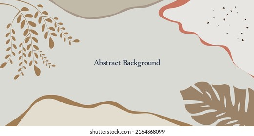Backround art abstract neutral color vector illustration leaves