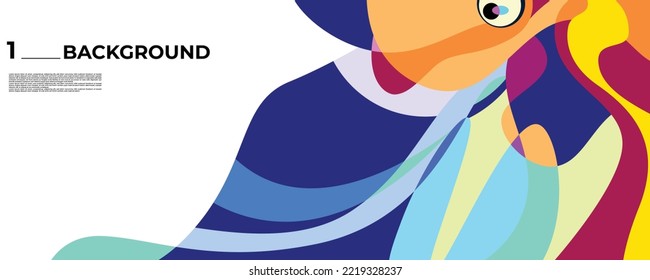 backround geometric design, Colorful Abstract Banner Template with Dummy Text for Web Design, Landing page, and Print Material