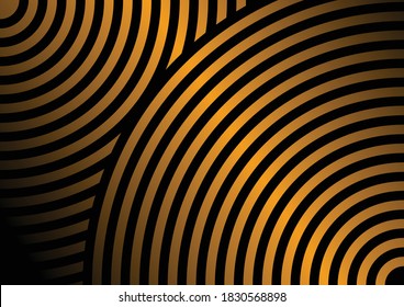 backround Luxury patern Gold Yellow Line Round Shape Abstract , black And Gold backround round shape
