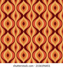 Backround mid-century modern art. Abstract geometric seamless vector pattern. Decorative ornament in retro vintage design style. Atomic stylized backdrop. 