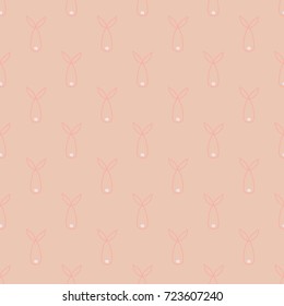 the backs of rabbits and their light pink tails. seamless pattern. vector illustration.