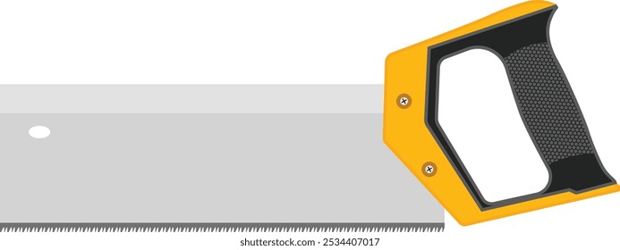 Backsaw. Vector Hacksaw,  Wood Cutting Equipment