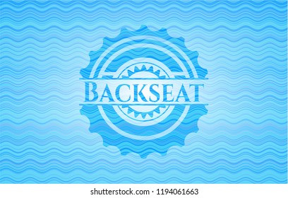 Backseat water wave representation style badge.