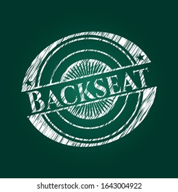 Backseat written with chalkboard texture. Vector Illustration. Detailed.