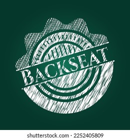 Backseat written on a chalkboard. Vector Illustration. Detailed. 