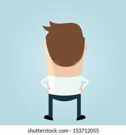 backside of a cartoon man