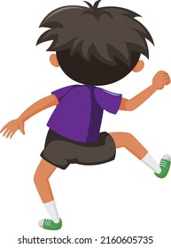 Backside of kindergarten boy illustration