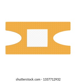 Backside of medical plaster flat icon. First aid kit, wound, treatment. Plaster concept. Vector illustration can be used for topics like medicine, pharmacy, healthcare