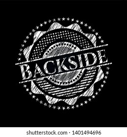Backside on chalkboard. Vector Illustration. Detailed.