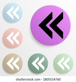 backsight mark badge color set. Simple glyph, flat vector of web icons for ui and ux, website or mobile application