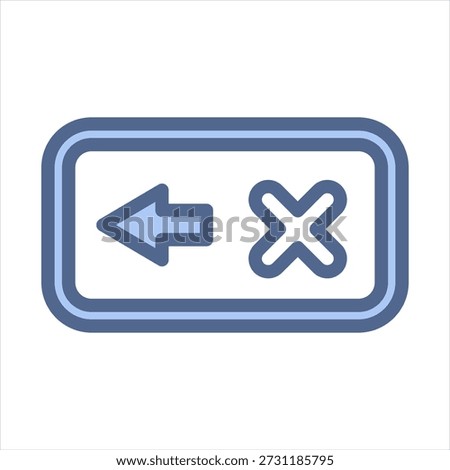 Backspace Blue Icon Style Collection