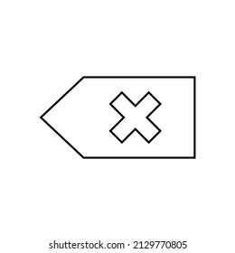 Backspace button icon in line style