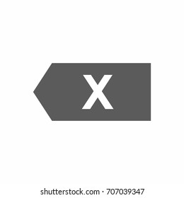 Backspace Delete icon on white background vector illustration