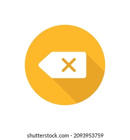 Backspace flat icon with shadow