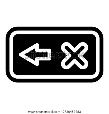Backspace Glyph Icon Style Collection