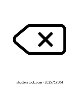 Backspace icon. Delete button vector icon