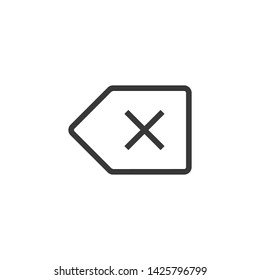 Backspace icon. Delete symbol modern, simple, vector, icon for website design, mobile app, ui. Vector Illustration