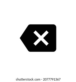 backspace Icon. Flat style design isolated on white background. Vector illustration