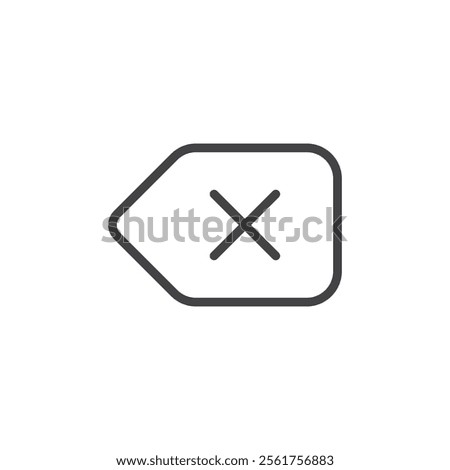 Backspace icon Logo symbol outline set