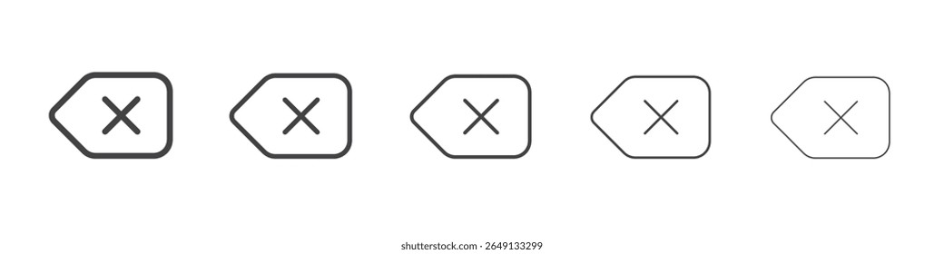 Símbolo de Vector de ilustración de contorno de icono de espacio trasero