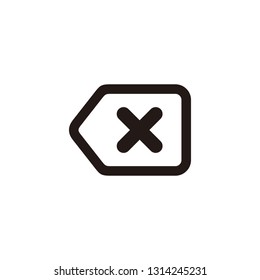Backspace icon sign symbol