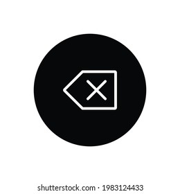 Backspace icon vector. Delete sign