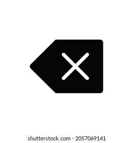 Backspace icon vector. Delete sign