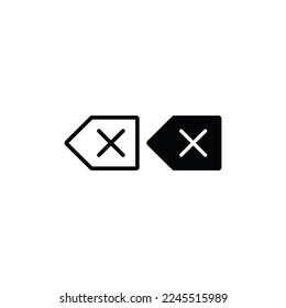 Backspace icon vector. Delete sign