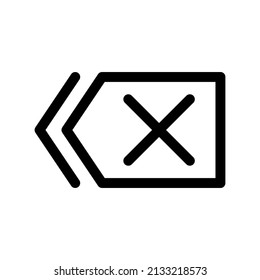 Backspace Icon Vector Symbol Design Illustration