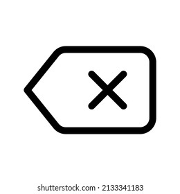Backspace Icon Vector Symbol Design Illustration
