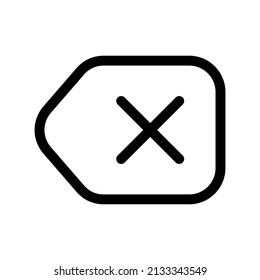 Backspace Icon Vector Symbol Design Illustration