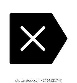 Backspace Icon Vector Symbol Design Illustration
