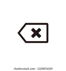 backspace icone vector