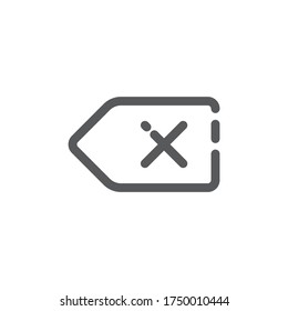 Backspace key vector icon symbol keyboard isolated on white background