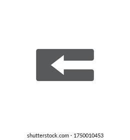 Backspace key vector icon symbol keyboard isolated on white background