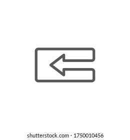Símbolo de icono del vector de la tecla de fondo teclado aislado en fondo blanco
