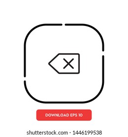 Backspace, keyword symbol vector icon