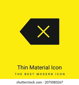 Icono de material amarillo brillante mínimo