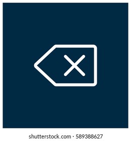 Backspace vector icon, correction symbol. Modern, simple flat vector illustration for web site or mobile app